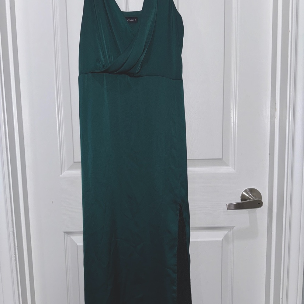 green emerald velvet dress Sbs Zara Drape Gown
